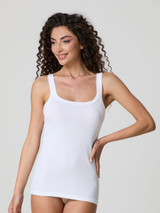 Canotta Donna Spalla Larga in Costina di Cotone 100% - Jessica Jadea
