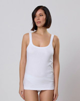 Canotta Donna Spalla Larga in Costina di Cotone 100% - Jessica Jadea