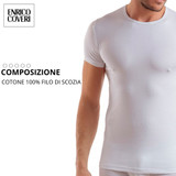 Maglia Uomo Mezza Manica Girocollo in Pregiato Cotone - ET1130 Enrico Coveri
