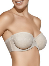 Creaciones Selene Sandra Reggiseno Donna a Fascia in Silicone con Ferretto Senza Spalline