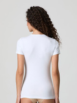 Jadea 4180 Maglia Donna Manica Corta Girocollo in Cotone Elasticizzato