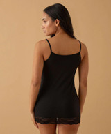 Top Donna Spalla Stretta Inserti in Pizzo Jadea 4327 in Cotone Elasticizzato