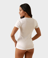 3 Pezzi Maglia Donna Mezza Manica Jadea 9202 - Inserti in Macramè in Interlock