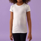 T-Shirt Girocollo Bambina  Mezza Manica in Cotone Elasticizzato Jadea 284