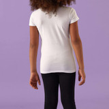 T-Shirt Girocollo Bambina  Mezza Manica in Cotone Elasticizzato Jadea 284