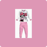 Pigiama Bambina Cotone Estivo Manica Lunga con Personaggio Minnie 0750