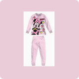 Pigiama Bambina Cotone Estivo Manica Lunga con Personaggio Minnie 2256
