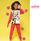 Pigiama Bambina Cotone Estivo Manica Lunga con Personaggio Minnie 2256