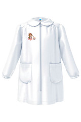 Grembiule bambina asilo con zip e ricamo 33GR4177 SIGGI Grembiule bambina asilo con zip e ricamo 33GR4177 SIGGI