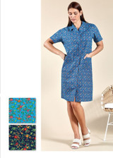 Emmesse Camice da casa Donna in Cotone Mezza Manica - 409 Fantasie Stagionali