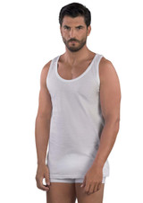 3 Pezzi Canottiera Uomo Spalla Larga 100% Cotone - Made in Italy