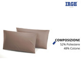 Irge (2 pezzi) Federe Cuscino Tinta Unita 50X80 cm Made in Italy