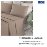 Irge Lenzuola Matrimoniale tinta unita 2 piazze Made in Italy Marta