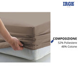 Irge Lenzuola Sotto  con angoli Tinta unita – Singolo 1 Piazza Made in Italy