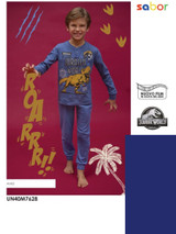Pigiama bambino lungo in cotone invernale JURASSIC WORD 7628