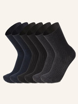 6 Paia Calza Sanital Lunga Misto Lana Uomo Prisco Made in Italy