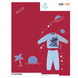 Pigiama neonato lungo in cotone invernale STITCH 3448