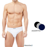 12 Slip Uomo cotone elasticizzato con tassello antibatterico MP400C PRIMINTIMO