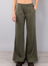 Pantalone donna gamba larga interno micropile LG17 SIèLEI