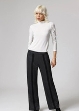 Pantalone in tessuto jacquard con bande frontali 4868 JADEA