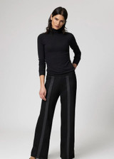 Pantalone in tessuto jacquard con bande frontali 4868 JADEA