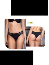 6 pezzi slip brasiliana donna in cotone con inserti in pizzo 6575 JADEA