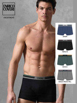 Enrico Coveri EB1312 Boxer Uomo Cotone Elasticizzato - 6 Pezzi