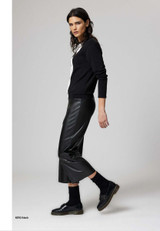 Pantalone donna capri palazzo finta pelle 4872 JADEA