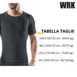 T-shirt uomo mezza manica in Lana Merino elasticizzata WRK401