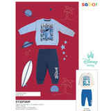 Pigiama neonato in cotone felpato DY32P3449 STITCH SABOR