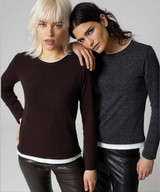 Maglia donna a manica lunga  in morbido mix di viscosa 4862 JADEA