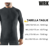 Maglia uomo manica lunga in Lana Merino elasticizzata WRK403