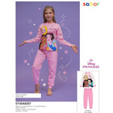 Pigiama bambina in cotone felpato DY50A8307 PRINCESS SABOR