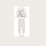 Pigiama bambina in cotone felpato DY50A3553 DALMATA SABOR