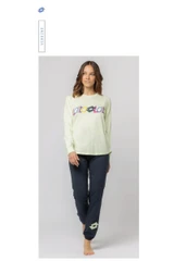 Pigiama donna lungo in cotone estivo LP5239 LOTTO