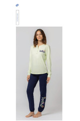 Pigiama donna lungo in cotone estivo LP5233 LOTTO