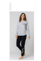 Pigiama donna lungo in cotone estivo LP5233 LOTTO