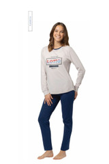Pigiama donna lungo in cotone estivo LP5236 LOTTO