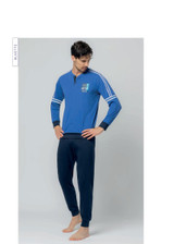 Pigiama Uomo Lungo Lotto LP1224 in Cotone Jersey Leggero Estivo