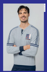 Pigiama Uomo Lungo Lotto LP1224 in Cotone Jersey Leggero Estivo