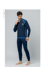 Pigiama Uomo Lungo Lotto LP1219 in Cotone Jersey Leggero Estivo