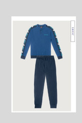 Pigiama Uomo Lungo Lotto LP1217 in Cotone Jersey Leggero Estivo