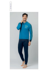 Pigiama Uomo Lungo Lotto LP1221 in Cotone Jersey Leggero Estivo