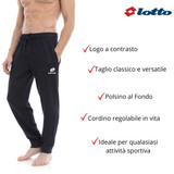Lotto Pantalone tuta uomo in Cotone Leggero con logo LA1102