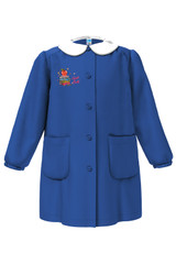Siggi 33GR4365 Grembiule Scuola Elementare Bambina Blu Con Bottoni Frontali