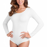 Cotonella Body Donna a manica lunga scollo profondo in cotone elasticizzato 3356
