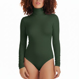 Bellissima Body Donna a Lupetto manica lunga in microfibra elasticizzata 095 