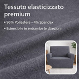 Copripoltrona 1 Posto Tessuto Stretch Elastico Made in Italy Buccia di Mela Mixo - Made in Italy