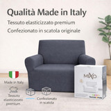 Copripoltrona 1 Posto Tessuto Stretch Elastico Made in Italy Buccia di Mela Mixo - Made in Italy