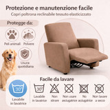 Copripoltrona 1 Posto reclinabile  Tessuto Stretch Elastico Buccia di Mela Mixo - Made in Italy